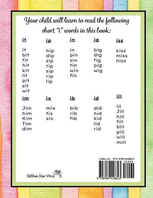 Book 3: Short “i” Words (Printed Copy + Free Download)