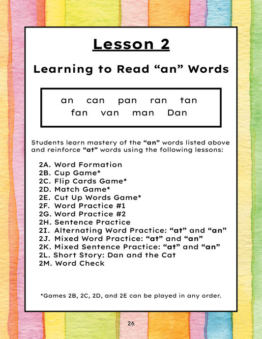 Short A Word Family Lesson – AN Words | Phonics Practice for Beginning Readers