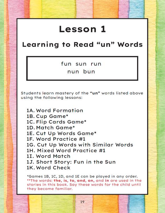Book 5: Short “u” Words (Printed Copy + Free Download)