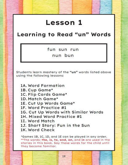 Book 5: Short “u” Words (Printed Copy + Free Download)